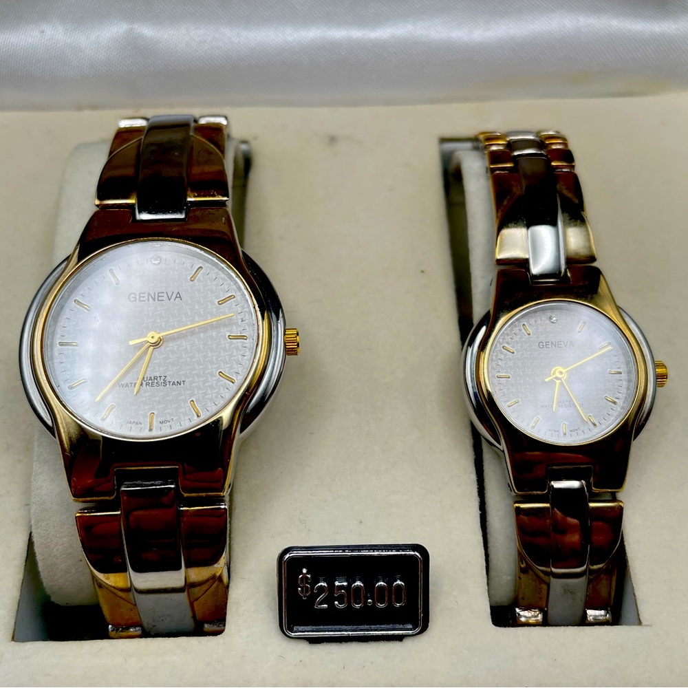 Geneva quartz watch set of His and Her’s watches